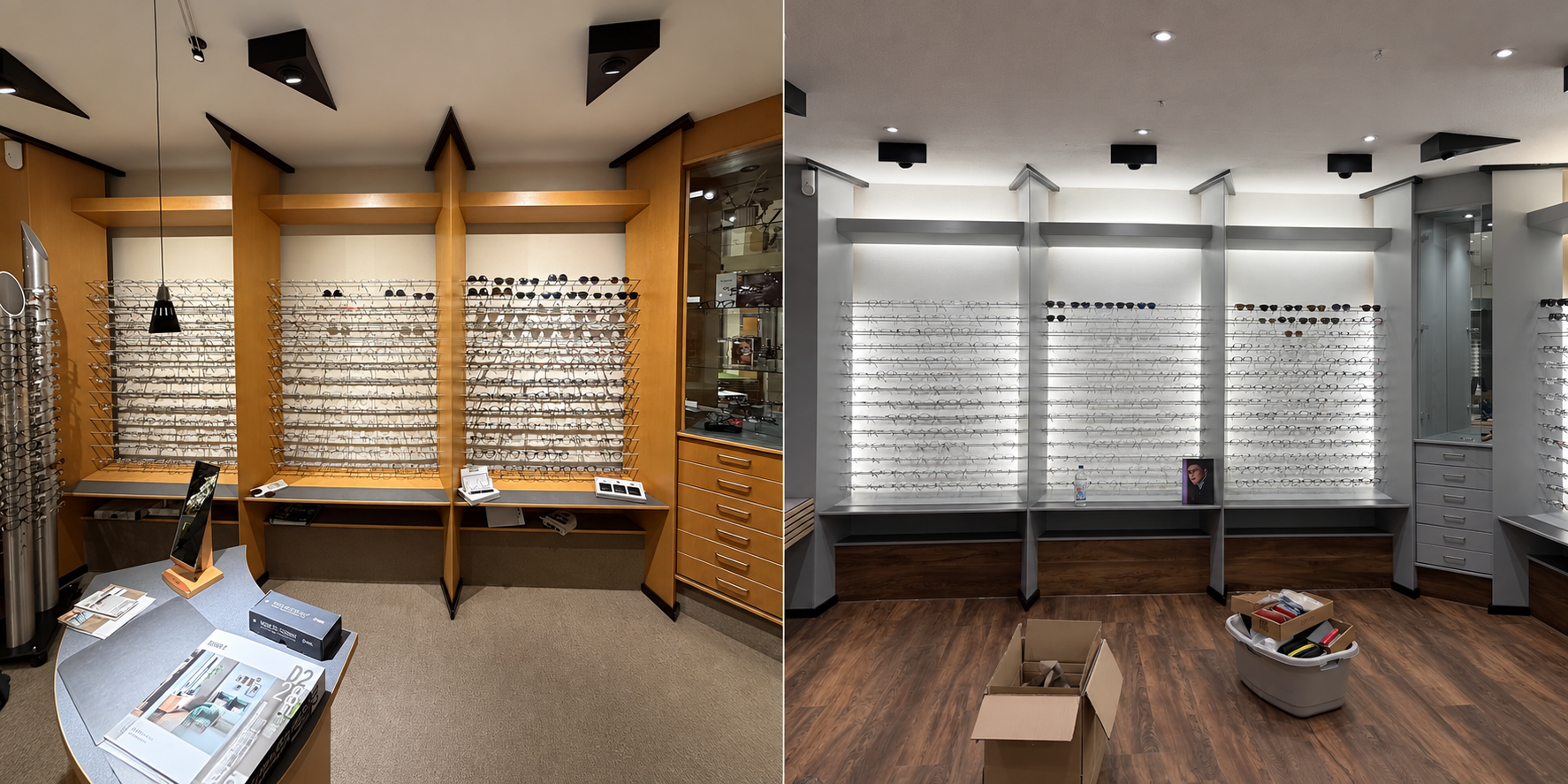 Neuer Anstrich für einen Augenoptiker